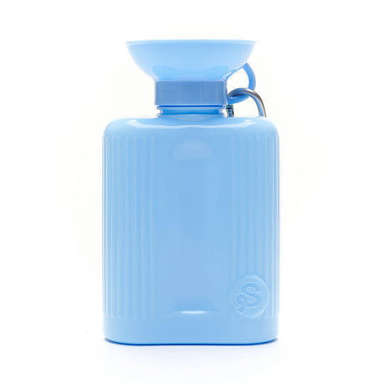 Growler Dog Water Bottle - Sky Blue banner
